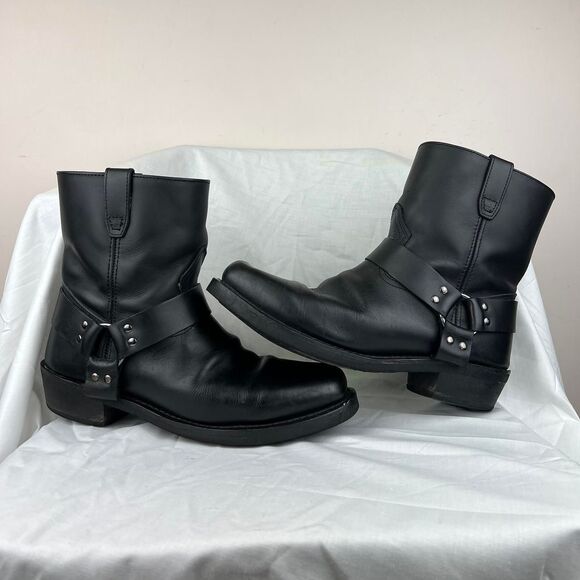 Dingo DI19090 Men's Zip up on Black Leather Boots with buckle strap Size 14 - Picture 1 of 8